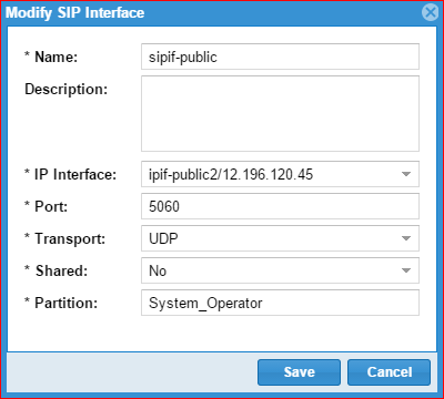 SIP Interface
