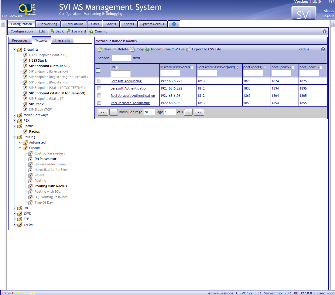 RADIUS servers