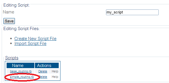 Routing script disable