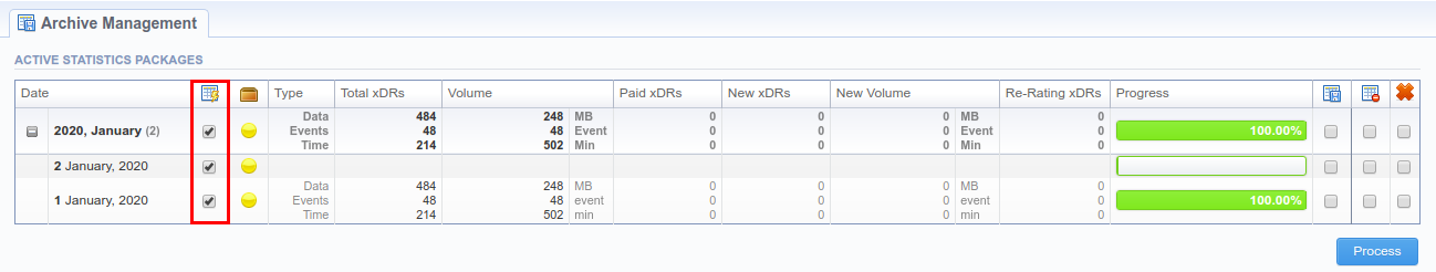 Updating statistics packages