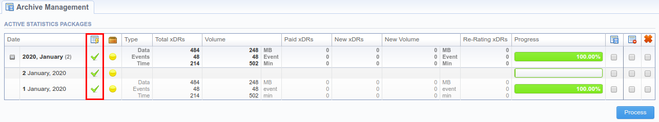 Updating statistics packages