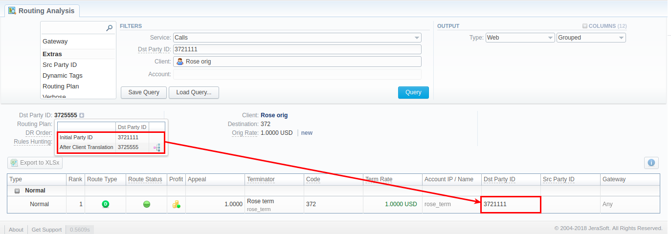 Routing Analysis section