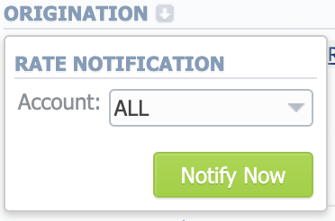 Rate Notification section