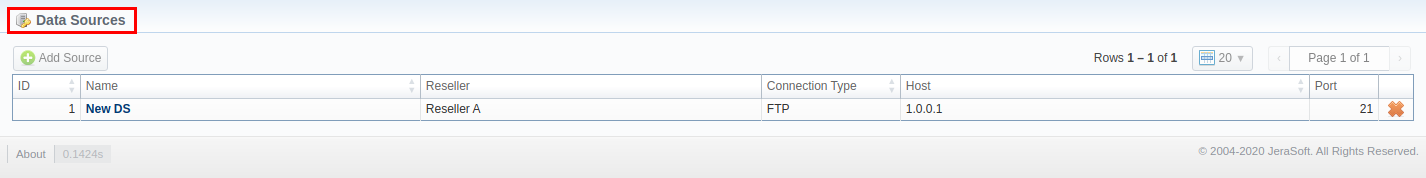 Data Source section