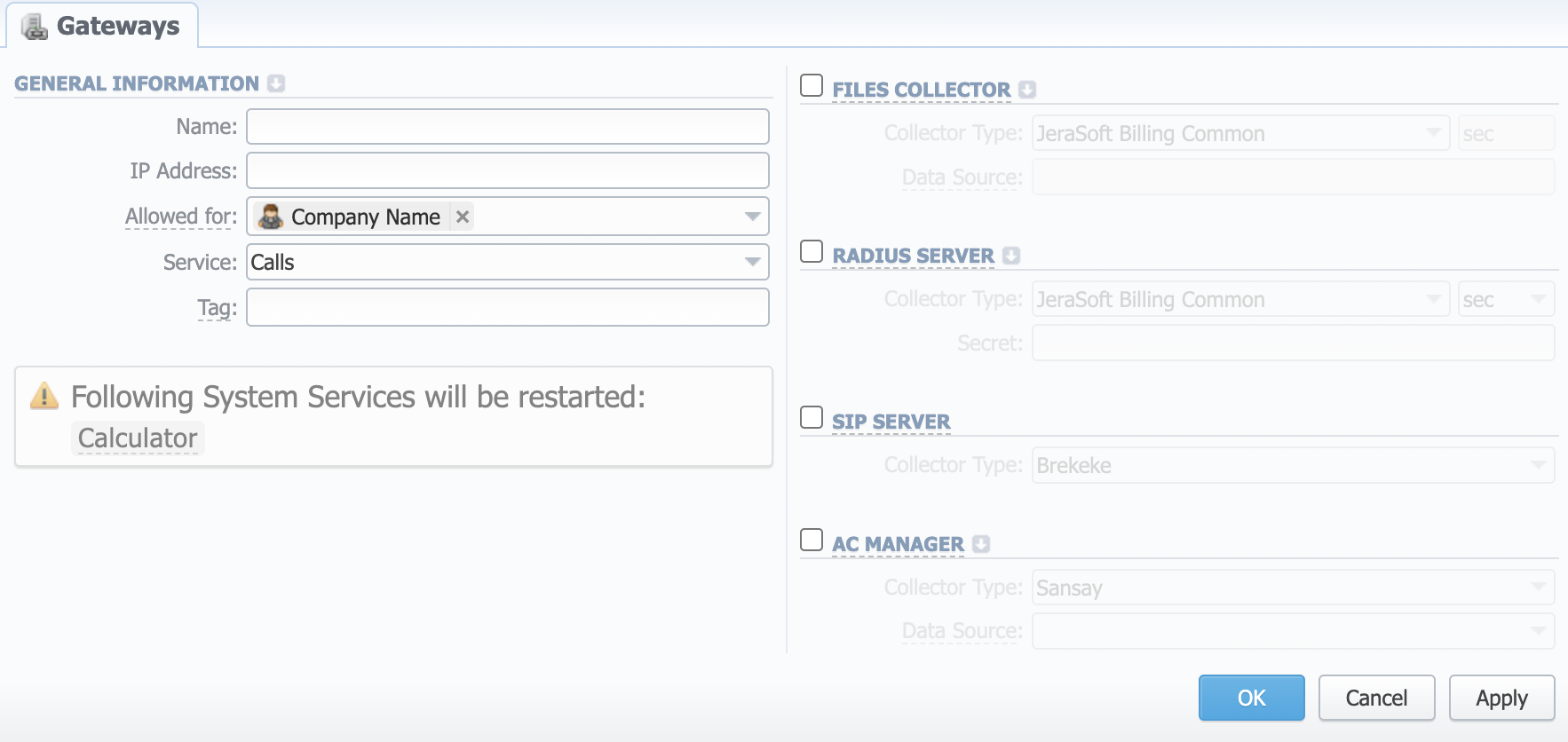 Adding new Gateway