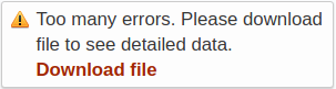 Error notification