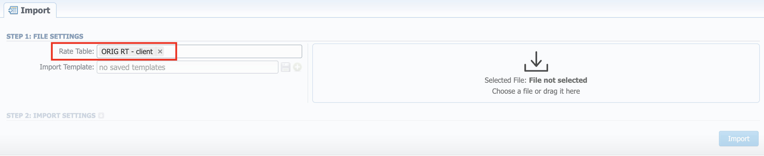 Step 1. File Settings