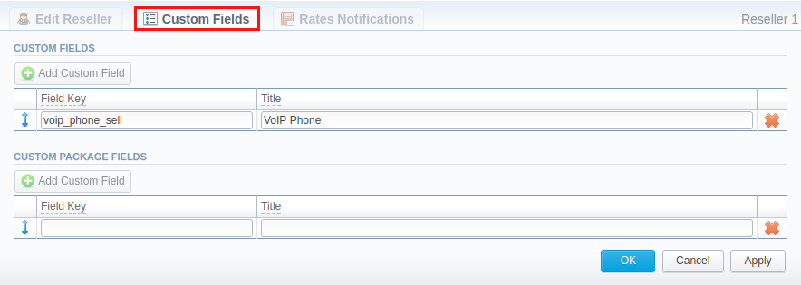 custom fields