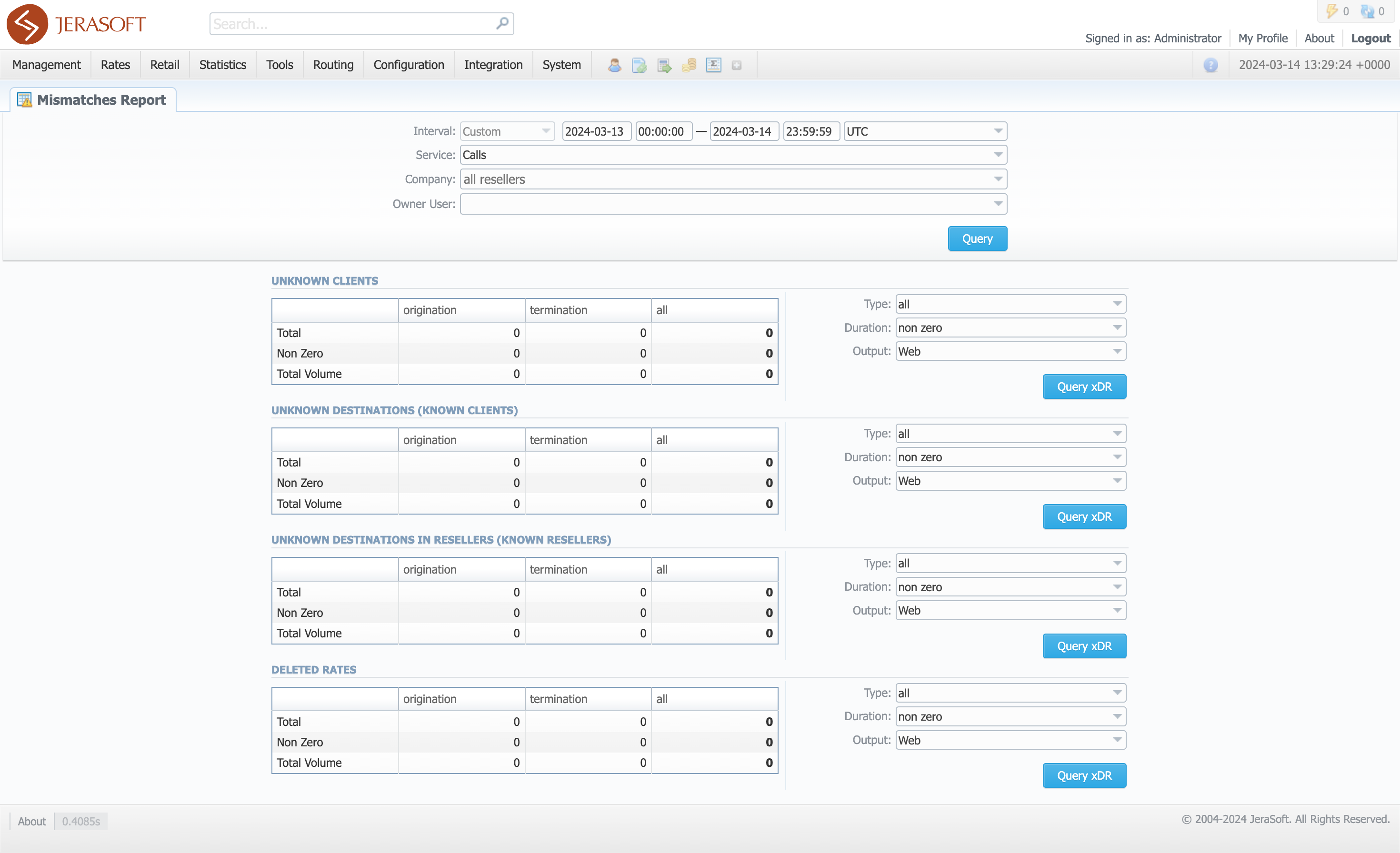 report mismatches