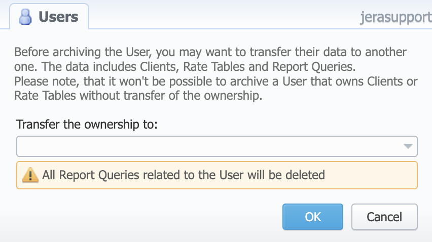 Archiving a User