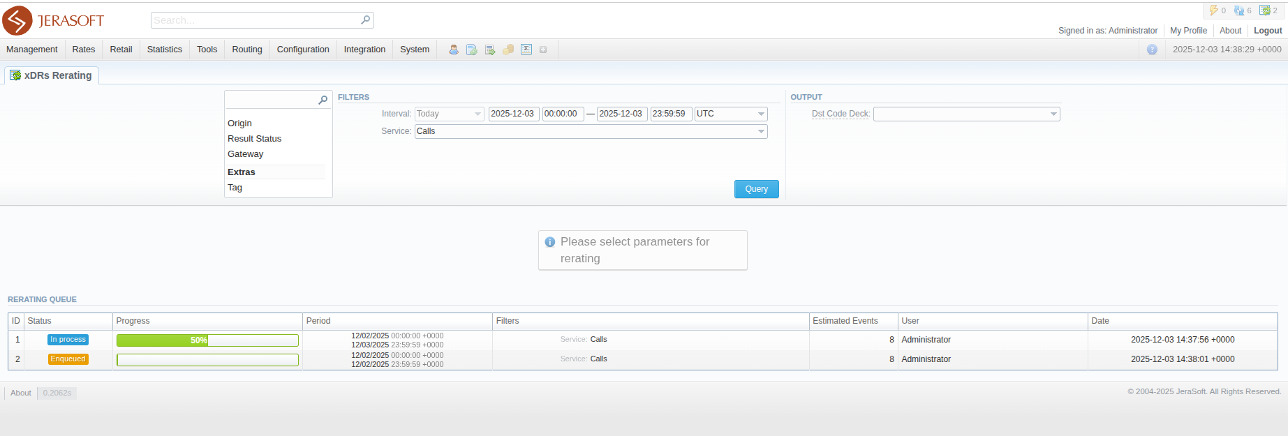 rerating queue section